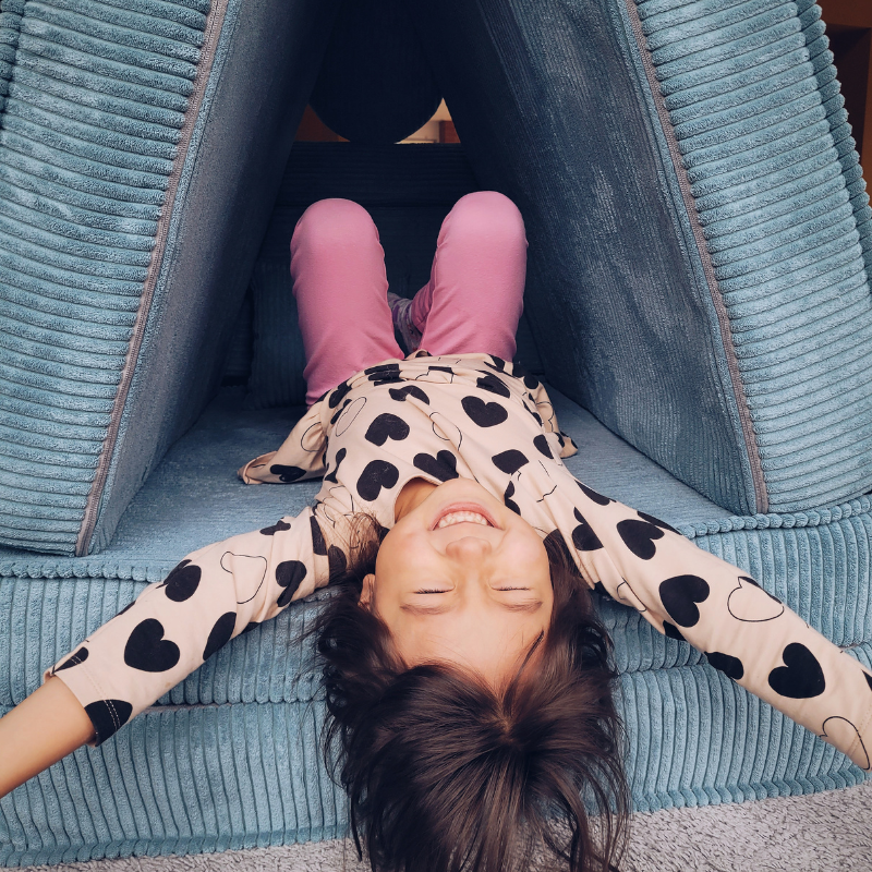 Large Modular Sofa for Kids - Premium Corduroy Ecru