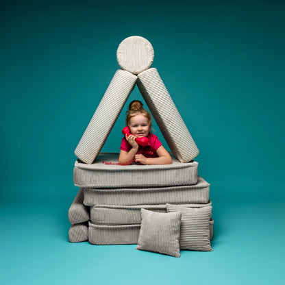 Large Modular Sofa for Kids - Premium Corduroy Powder Pink