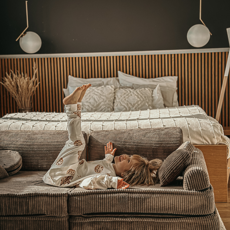 Large Modular Sofa for Kids - Premium Corduroy Powder Pink