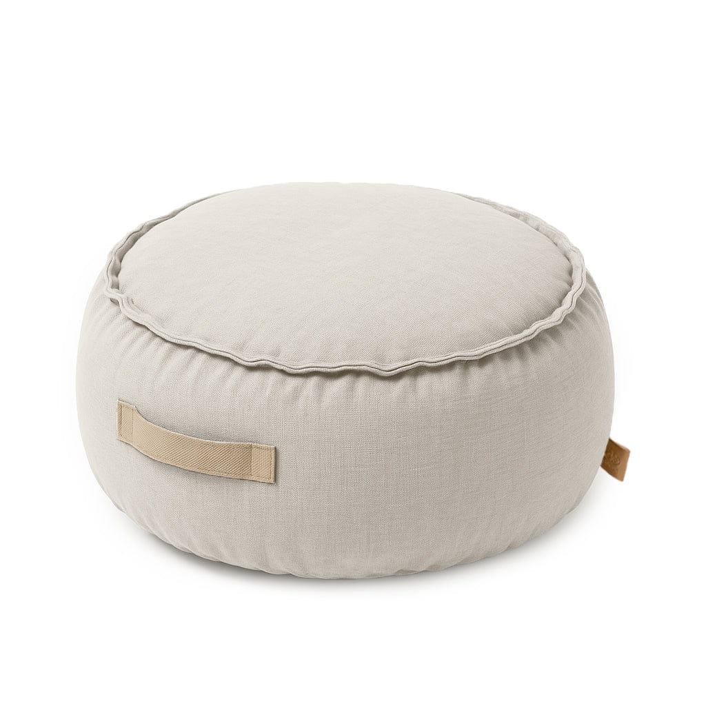 Outzy Round Pouffe - Oat Blush Beige