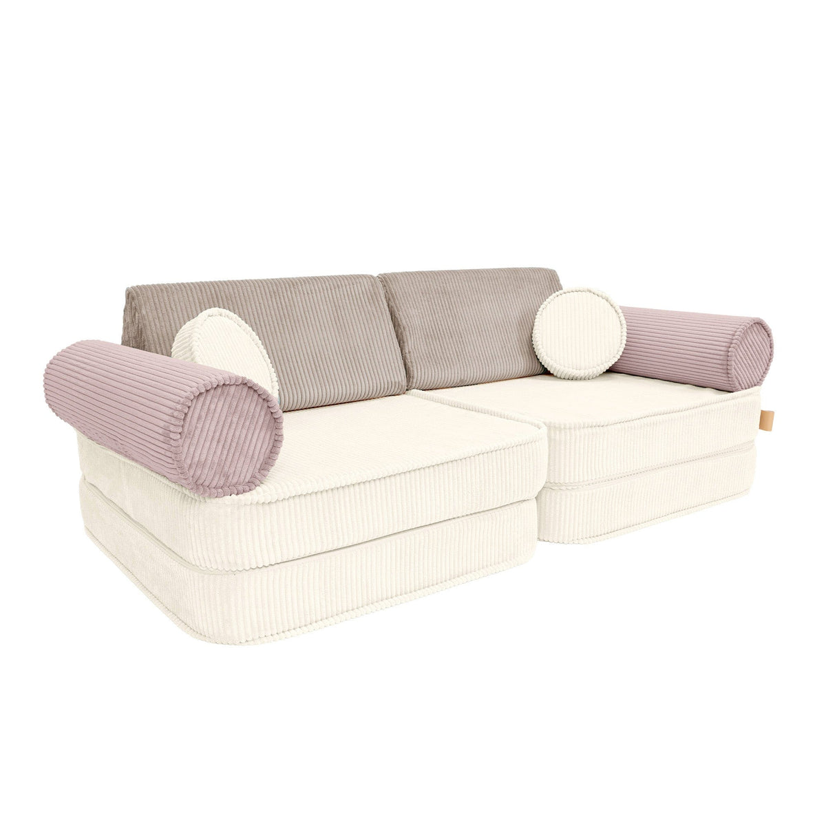 Premium Modular Kids Play Sofa – 8 Elements | Aesthetic Play Sofa Latte Macchiato