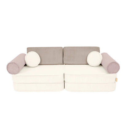 Premium Modular Kids Play Sofa – 8 Elements | Aesthetic Play Sofa Latte Macchiato