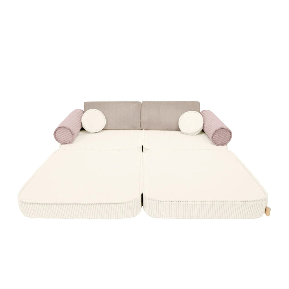 Premium Modular Kids Play Sofa – 8 Elements | Aesthetic Play Sofa Latte Macchiato