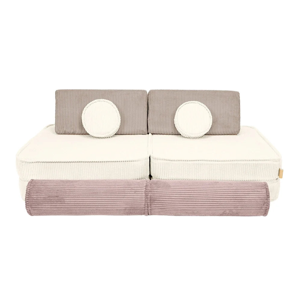 Premium Modular Kids Play Sofa – 8 Elements | Aesthetic Play Sofa Latte Macchiato
