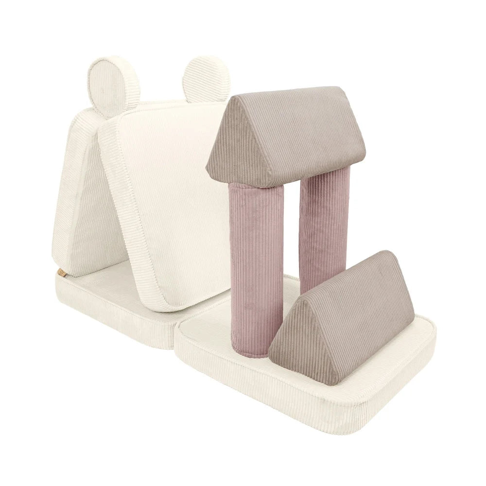 Premium Modular Kids Play Sofa – 8 Elements | Aesthetic Play Sofa Latte Macchiato
