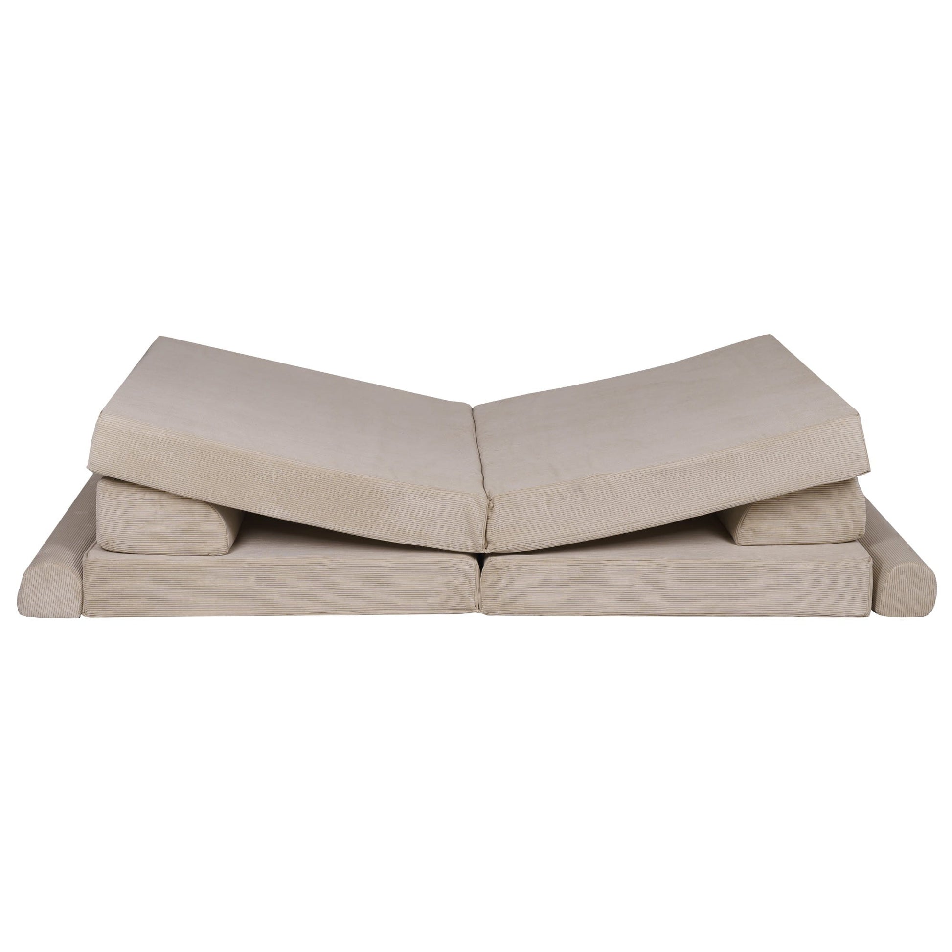 MeowBaby® Large Slimcord Premium Sofa - Ecru
